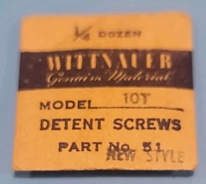 WB2c: Wittnauer 10T Detent Screws – Model 81 – ¼ Dozen NOS - Picture 1 of 1
