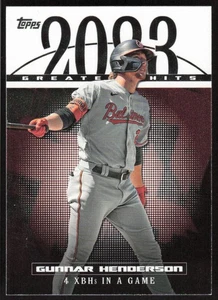2024 Topps 2023 Greatest Hits Gunnar Henderson Card #23GH-18 - Baltimore Orioles - Picture 1 of 2