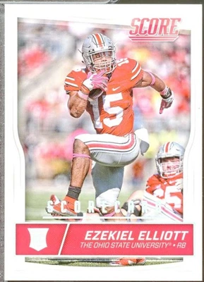 Ezekiel Elliott Rookie Card 2016 Score #344  - Image 1 of 2