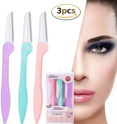 Eyebrow Razor Trimmer Blade Facial Hair Remover Shaper Shaver Painless Tool Set