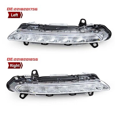 For Mercedes Benz S-Class W221 09-13 Pair LED Daytime Running Light DRL Fog lamp - Image 1 of 4