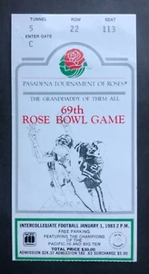 Boleto de colección 1983 Rose Bowl - Michigan Wolverines vs UCLA Bruins 1/1/83 - Imagen 1 de 2