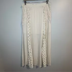 Altar'd State Crochet Lace Maxi Skirt Cream Size L - Picture 1 of 6