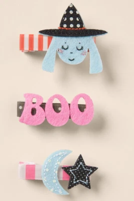 Girls Matilda Jane Hocus Pocus Halloween Hair Clips 3 pack NWT Foto 1 de 4