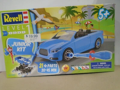 Revell Junior #1001 1/20 Roadster Convertible Plastic Model Kit EASY ASSEMBLY 5+ - Image 1 of 2