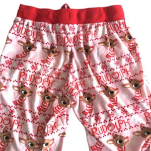 Womens Rudolph the Red Nosed Reindeer Pajama Lounge Pant PJ Christmas S 4-6 - Picture 1 of 4