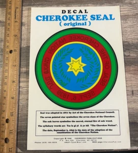 D - VINTAGE 1998 Unused CHEROKEE SEAL Decal Sticker - New Original - Picture 1 of 1