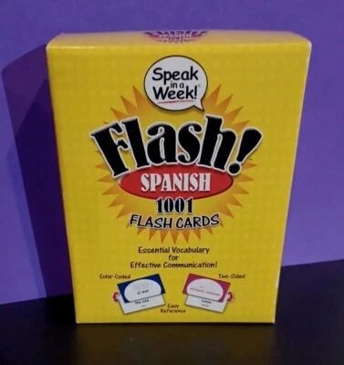 Flash! SPANISH 1001 Flash Cards-  Penton Overseas Inc. - Color Coded -Two Sided  - Image 1 of 4