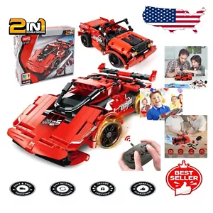 Fun and Educational 2-in-1 RC Racing Car Building Kit - Ages 6-12 Birthday Gift - Picture 1 of 8