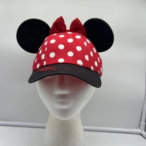 Disneyland Minnie Mouse Youth Red Polka Dot Hat with Bow & Ears - Picture 1 of 5