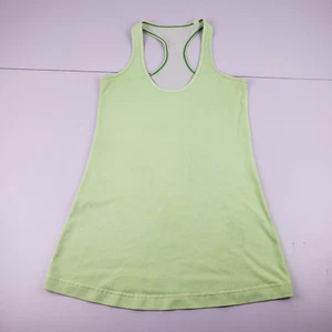 Lululemon Tank Top Women's Size 4 Green Polka Dot Racerback Pullover Stretch Top - Picture 1 of 11