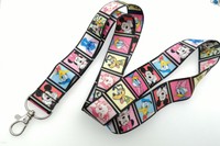 lot cartoon Mickey Minnie Neck Straps Key Chains Lanyard ID Holder A74