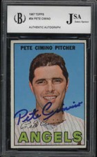 1967 Topps Pete Cimino #34 BGS JSA Authentic Autograph BVG
