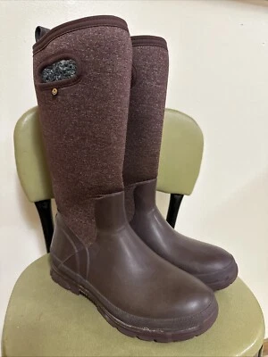 BOGS Crandall Botas Altas Forradas Borgoña Para Mujer’s 7 Lluvia Nieve Imitación Piel Foto 1 de 4