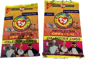 TY Series 1 1st Edition Official Limited Edition Collector Cards 1998 Lot Of 2 - Picture 1 of 3