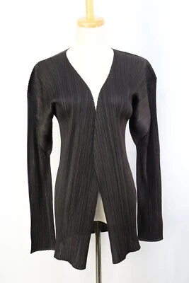 PLEATS PLEASE Brown Cardigan Jacket ISSEY MIYAKE 196 0002 - Image 1 of 4