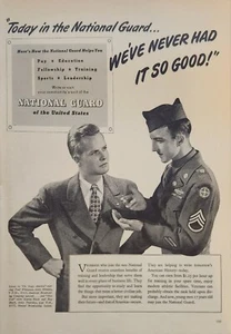 1947 The National Guard of the United States Vintage Ad veterans who join - Picture 1 of 1