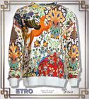 ETRO Men's $595 Multicolor Hand Drawn Ornamental Print Cotton Jersey Sweatshirt