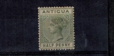 Antigua 1882 SG 21 meio centavo verde maçante MOG MUITO BOM ESTADO - Imagem 1 de 2