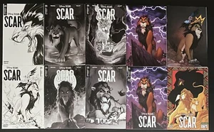 Disney Villains Scar 1 Retailer Incentive Variant Comic Book Set of 10 Lion King - Picture 1 of 2