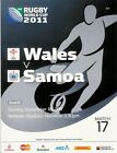 S017 - Rugby World Cup 2011 RWC - Wales v Samoa Programme