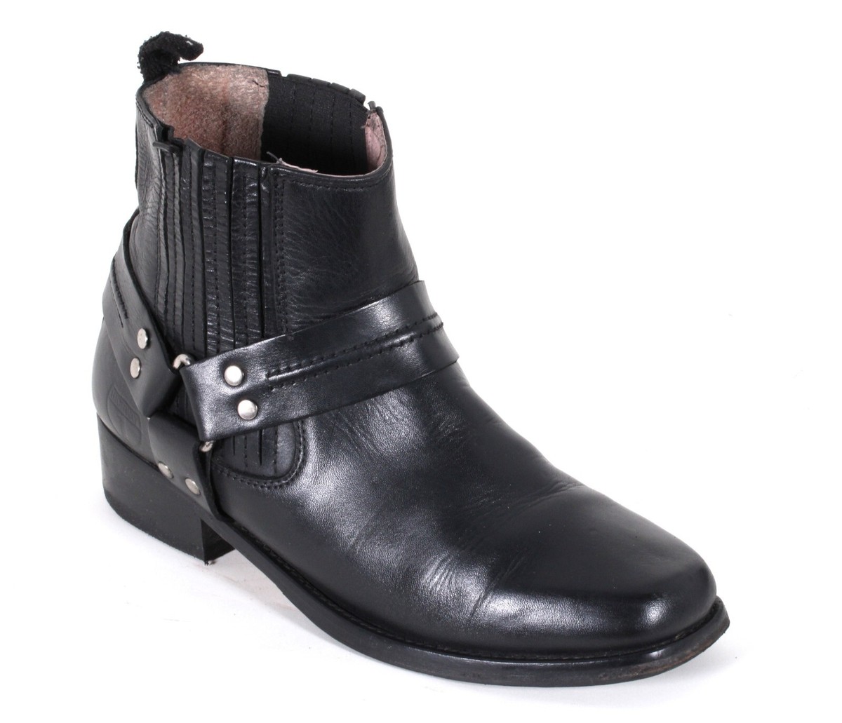 Leder Stiefelette Boots - Echte Leder Stiefel Für Biker Und Western