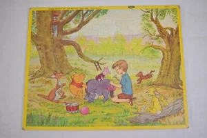 VTG Disney Jaymar Kids Tray Puzzle Winnie Pooh Cardboard Complete Eeyore's Tail - Picture 1 of 9