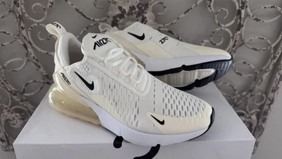 NIKE Mujeres Talla 7.5 Air Max 270 Vela Negro Coco Leche Off White Zapatos para Correr Foto 1 de 4