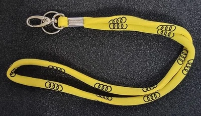 Audi Lanyard Key Chain Keyholder Logo Yellow Original 2025 - Image 1 of 2