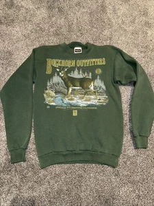 Vintage 90’s Made In USA Buckhorn Outfitters Graphic Sweatshirt SZ Medium - Picture 1 of 4