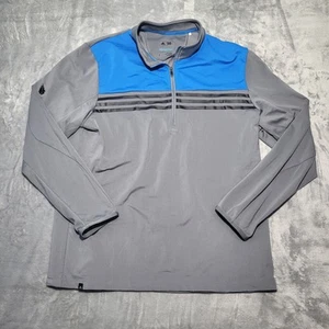 Adidas Sweatshirt Herren Large Grau Langarm Climacool Pullover Quarter Zip - Bild 1 von 12