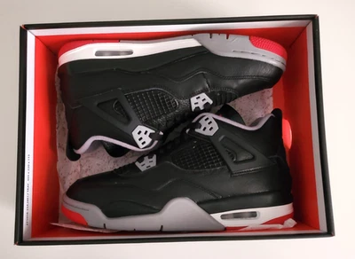 Nike Air Jordan 4 Retro GS Bred Reimagined B - Grade FQ8213 006 Size 6.5Y - Image 1 of 4