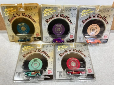 5 Johnny Lightning ROCK 'N' ROLLERS FREE SHIPPING Cobra Deuce GTO Woody T-Bird - Image 1 of 4
