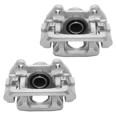 Pair Rear Brake Calipers w/ Brackets for 2009 - 2012 2013 2014 2015 Honda Pilot - Image 1 of 4