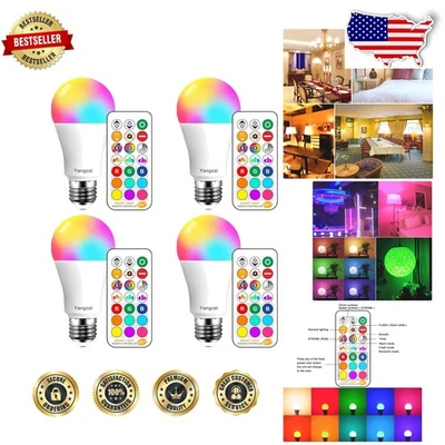 LED RGB Color Changing Bulb 4pk - 1200lm Dimmable Mood Lighting - Image 1 of 4