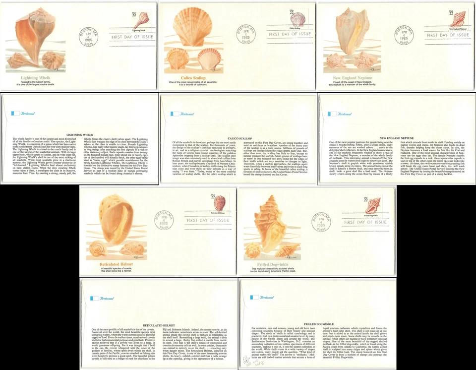 US #2117-2121 Set of 5 Shell FDC's, 1985 - Image 1 of 1