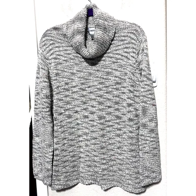 Chico's Chicos Talla 3/XL Capucha Cuello Suéter Mezcla Seda Beige Avena jaspeado  Foto 1 de 4