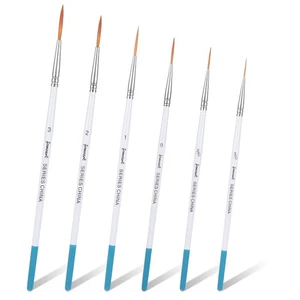 Pincel delineador de detalles de 6 piezas, pinceles delineador en miniatura altamente flexible - Imagen 1 de 7