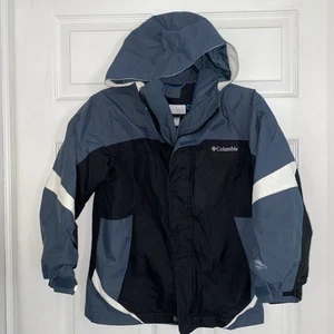 Columbia Omni Tech Black Blue Youth Size 8 In 1 Shell Jacket Coat Bugaboo - Picture 1 of 9