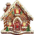 Wooden Puzzles Adults, Christmas Gingerbread House Wooden Puzzles 100 Pieces, Un