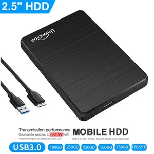 Portable 2.5-Zoll SATA HDD USB 3.0 Externe Festplatten 500GB 1TB für Windows/PC - Afbeelding 1 van 12