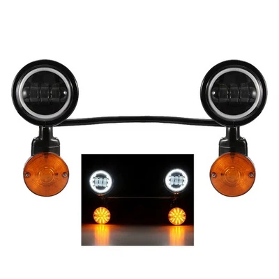 Black LED Passing Turn Signals Light Bar For Honda VTX 1300 1800 TYPE C R S N F - Image 1 of 4