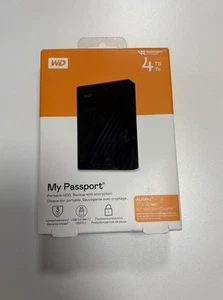 WD 4tb My Passport Portable External Hard Drive WDBKJ0040BBK-WEWM - Picture 1 of 2