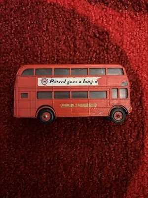 Zebra Toys (BenBros) 30 Routemaster Bus 104 Red plastic Wheels Variation - Image 1 of 3