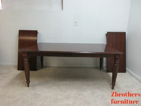Ethan Allen British Classics Dining Room Banquet Table Empire Style Cover
