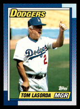 1990 Topps Tom Lasorda HOF Team Checklist Los Angeles Dodgers #669 NM-MINT