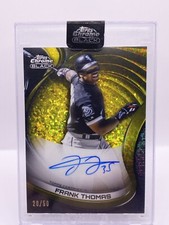 2022 Topps Chrome Black FRANK THOMAS GOLD MINI 💎Refractor AUTO Encased 20/50