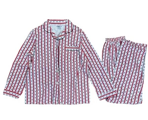 Vintage Flannel Two Piece Button Pajamas Sanforized 100% Cotton M (12-14) Floral - Picture 1 of 15