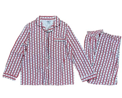 Pijama Vintage Franela Dos Piezas Botones Sanforizado 100% Algodón M (12-14) Floral Foto 1 de 4