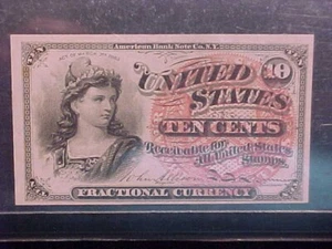 1863 10C Fractional Currency, PMG 64 graded, FR-1257, a 4th Issue. - Picture 1 of 3